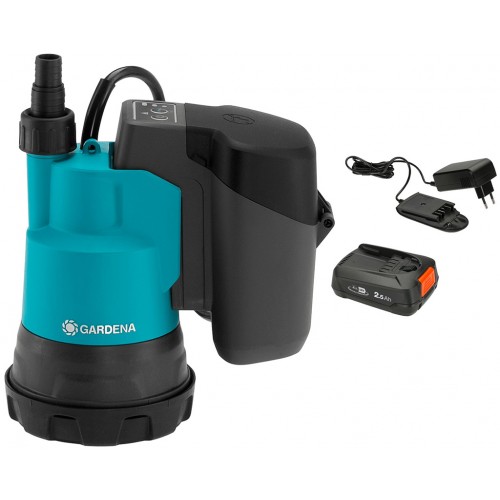GARDENA 2000/2 Aku Ponorné čerpadlo čis. voda (2 bar/2 000 l/h)(1x2,5 Ah/18V) P4A 14600-20