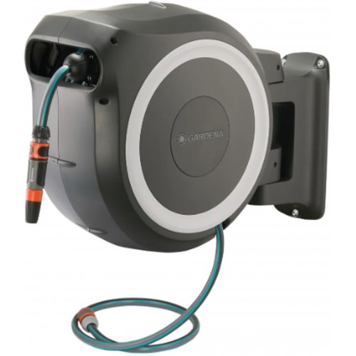 GARDENA PowerRoll XXL Nástenný box na hadicu – bez aku, 40m, 18V, biely,18647-55