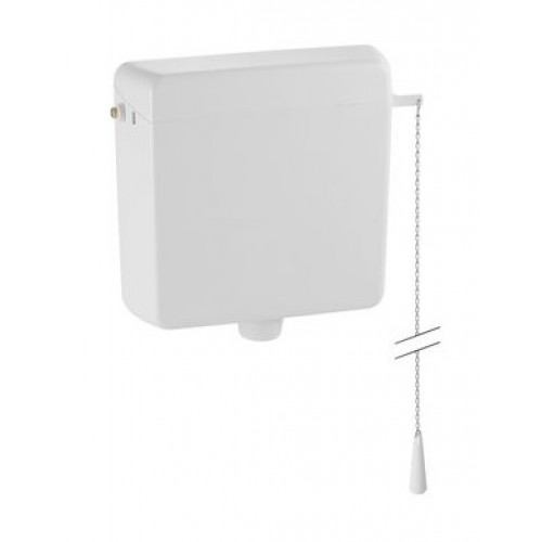 GEBERIT AP 123 Vysokopol. splachovacia nádržka na omietku s retiazkou,biela 123.700.11.1