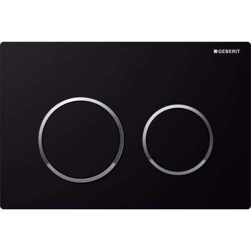Geberit Omega20 Ovládacie tlačidlo, čierna, lesklo pochrómované 115.085.KM.1