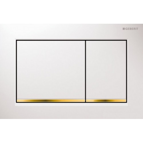GEBERIT - ovládacie tlačidlo OMEGA 30, biela / pozlátená / biela 115.080.KK.1