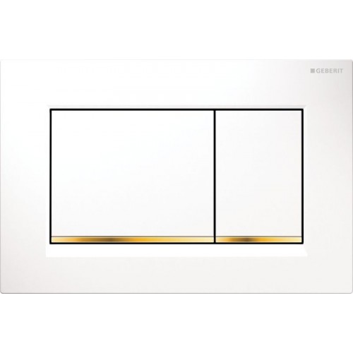 GEBERIT - SIGMA 30 ovládacie tlačidlo, biela / pozlátená / biela 115.883.KK.1
