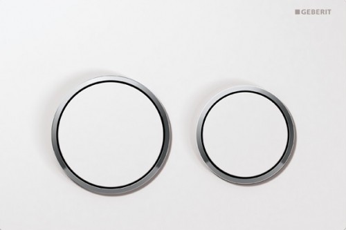 GEBERIT - ovládacie tlačidlo OMEGA 20, biela / pochrómovaná lesklá 115.085.KJ.1