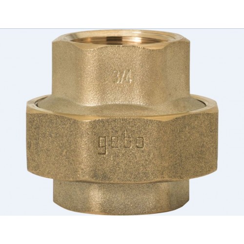 GEBO šróbenie F x F, kónické tesnenie 1 1/2 "F x F s O-krúžkom mosadz 340-8BR