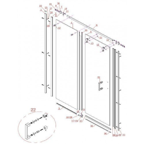 GELCO Spodná tesniaca lišta 623 mm M309S-08 GELCO Spodná tesniaca lišta 623 mm M309S-08