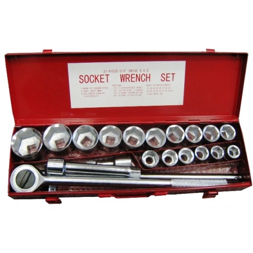 Gola sada 21 dielov, 3/4" 340021 Gola sada 21 dielov, 3/4" 340021