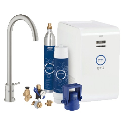 GROHE Blue-Páková drezová batéria s filtrom a chladiacim zariadením, supersteel 31302DC1 GROHE Blue-Páková drezová batéria s filtrom a chladiacim zariadením, supersteel 31302DC1