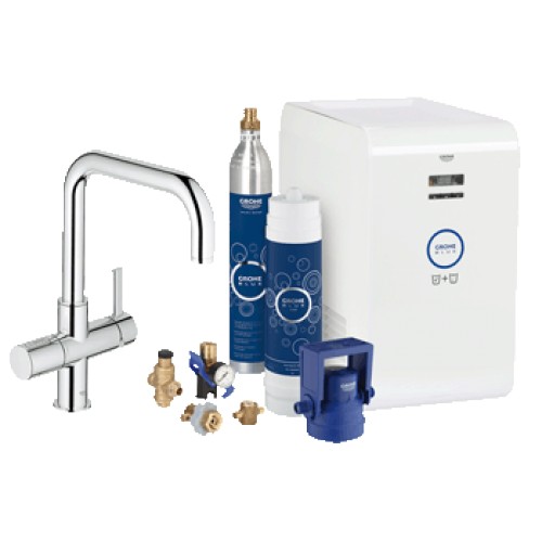 GROHE Blue - Páková drezová batéria s filtrom a chladiacim zariadením, chróm 31324001