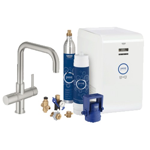 GROHE Blue - Páková drezová batéria s filtrom a chladiacim zariadením, supersteel 31324DC1 GROHE Blue - Páková drezová batéria s filtrom a chladiacim zariadením, supersteel 31324DC1