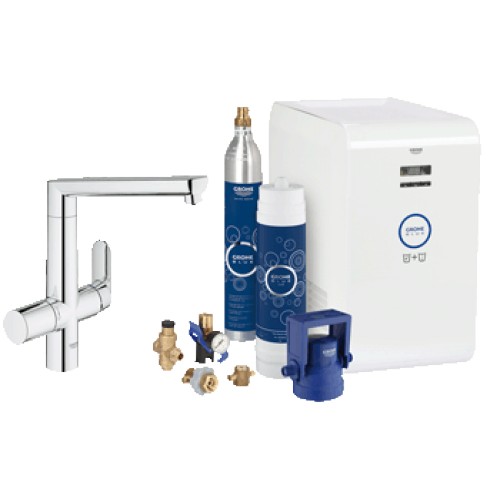 GROHE Blue-Páková drezová batéria s filtrom a chladiacim zariadením,chróm 31346001
