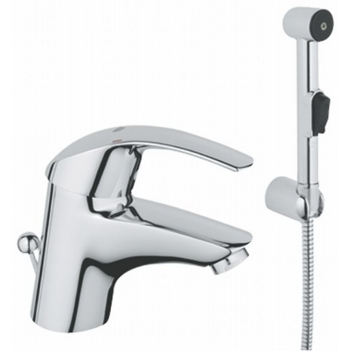 GROHE Eurosmart hygienici páková umývadlová batéria s ručnou sprchou, chróm 33446001