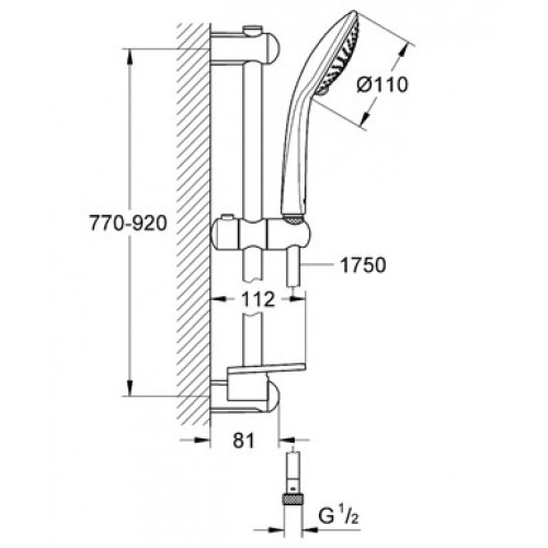 GROHE Euphoria 110 Champagne sprchová súprava , chróm 27227001
