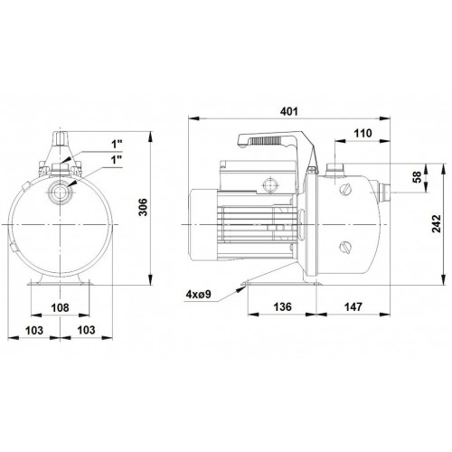 VÝPREDAJ Grundfos JP 6 B-A-CVBP samonasávacie čerpadlo 46611002 POŠKODENÝ OBAL