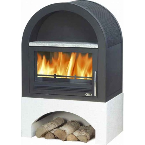 ABX Grunt 3029-18, krbové kachle na drevo s teplovodným výmenníkom 10 kW, čierny plech