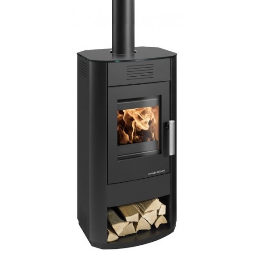 HAAS + SOHN krbové kachle Salerno II, čierna / sklenené veko 0420414580000