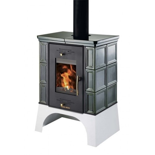 HAAS + SOHN Kachľové pece Eboli čierna, zelená kachle 0332215510000