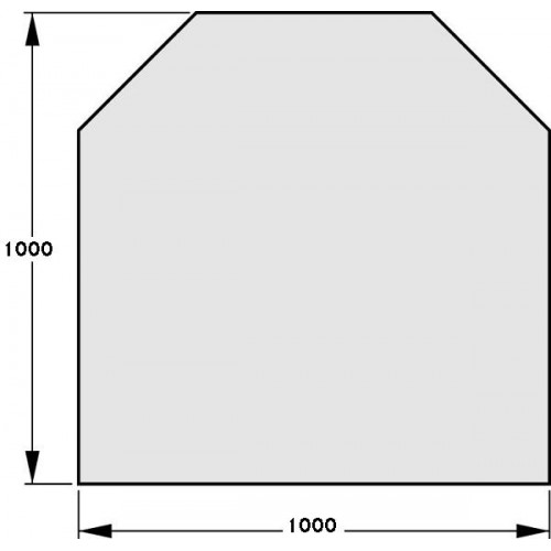 HAAS + SOHN Sklo pod kachle 1000/1000 mm, formát D 1115610200000