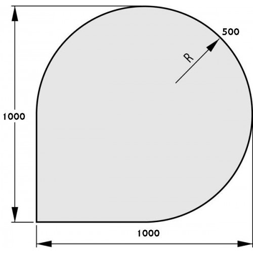 HAAS + SOHN Sklo pod kachle 1000/1000 mm, formát F 1115910400000