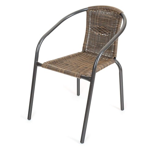 HAPPY GREEN Kresielko oceľové PE RATAN, hnedé 50320100BA HAPPY GREEN Kresielko oceľové PE RATAN, hnedé 50320100BA