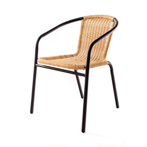 HAPPY GREEN Oceľové kresielko PE Ratan 50XYC-067A