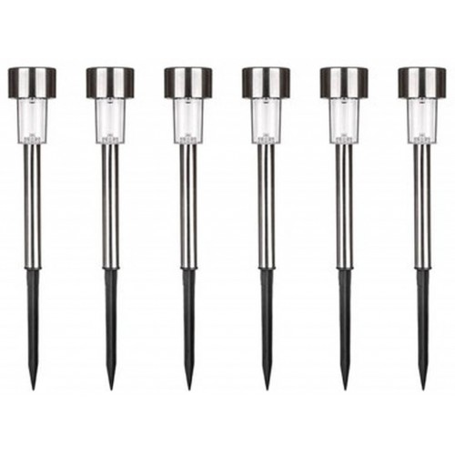 HAPPY GREEN Sada solárnych lámp, 6 ks, nerez 09221006