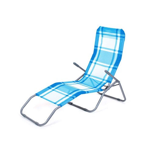 HAPPY GREEN Lehátko plážové, modrá kocka 50F2031XBC