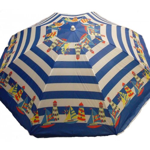 HAPPY GREEN Slnečník s kĺbom 180 cm maják modrý