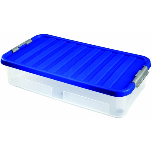 HEIDRUN Box úložný pod posteľ s vekom, 80 x 40 x 18 cm, 40 l, transparentný 1616