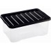 HEIDRUN Box úložný Quasar, 26 x 43 x 33 cm, 28 l, transparentný / čierna 1683Q