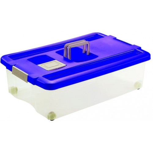 HEIDRUN Box úložný pod posteľ pojazdný 18 x 60 x 40 cm, modrá 1568 HEIDRUN Box úložný pod posteľ pojazdný 18 x 60 x 40 cm, modrá 1568