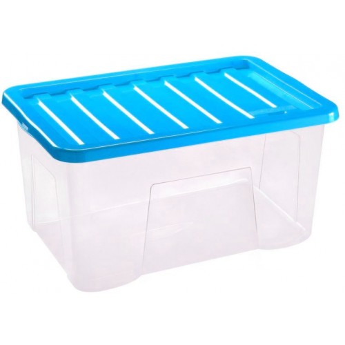 HEIDRUN Box úložný Quasar, 60 x 40 x 26 cm, 50 l, transparentná / modrá 1684Q HEIDRUN Box úložný Quasar, 60 x 40 x 26 cm, 50 l, transparentná / modrá 1684Q