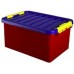 HEIDRUN Box úložný s vekom, 18 x 40 x 29 cm, 14 l, červená,BEZ VIEKA