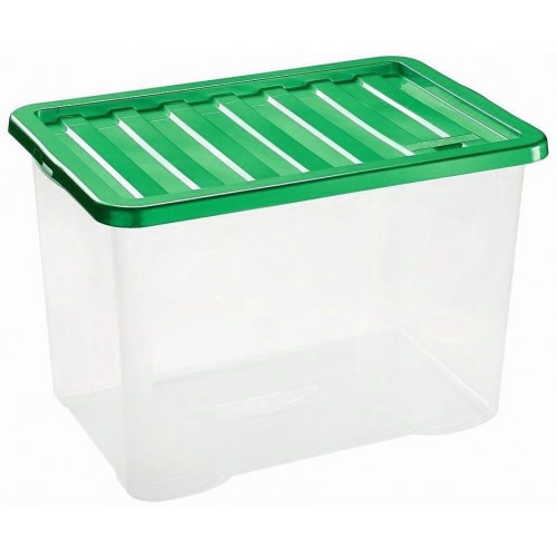 HEIDRUN Box úložný Quasar, 38 x 28,5 x 28 cm, 22 l, veko zelené 1624z