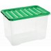 HEIDRUN Box úložný Quasar, 38 x 28,5 x 28 cm, 22 l, veko zelené 1624z
