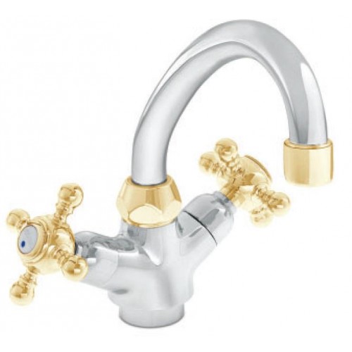 HERZ Stil drezová zmiešavacia batéria, "HU" výtok, rohové ventily UH07156