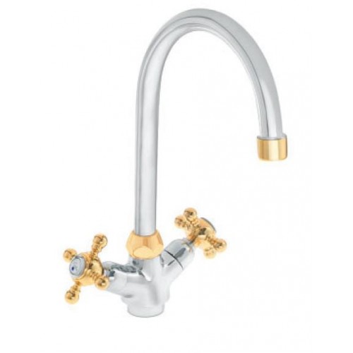 HERZ Stil drezová zmiešavacia batéria, "J" výtok, rohové ventily UH07157