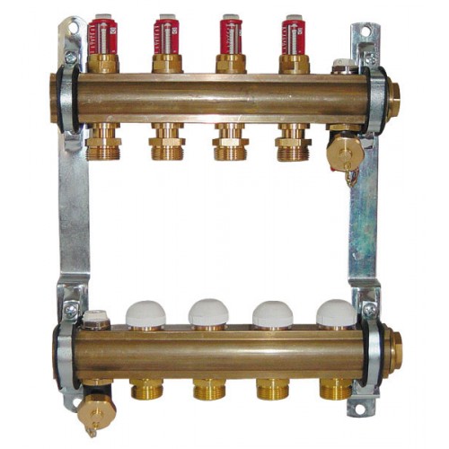 HERZ Sada rozdeľovač/zberač pre podlahové vykurovanie s prietokomerom 8-okruhový 1853208