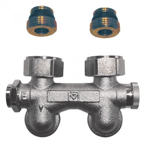 HERZ 3000 uzatvárateľné šróbenie "H" pre VK radiátory, Rp 1/2, rohové, BypassModel 1306612