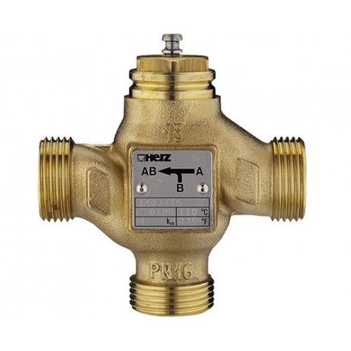 HERZ 3-cestný zmiešavací a rozdeľovací ventil DN 25, Kvs 10, 1403725