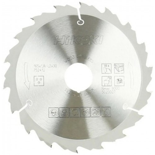 HiKOKI 752412 Pílový kotúč 165x30/20 mm Z18