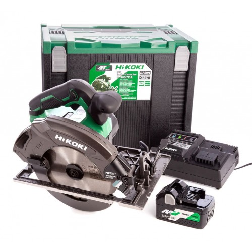 HiKOKI (Hitachi) C3607DAWRZ Aku kotúčová píla 185mm (2x2,5Ah/36V) MultiVolt (36V) HitBOX