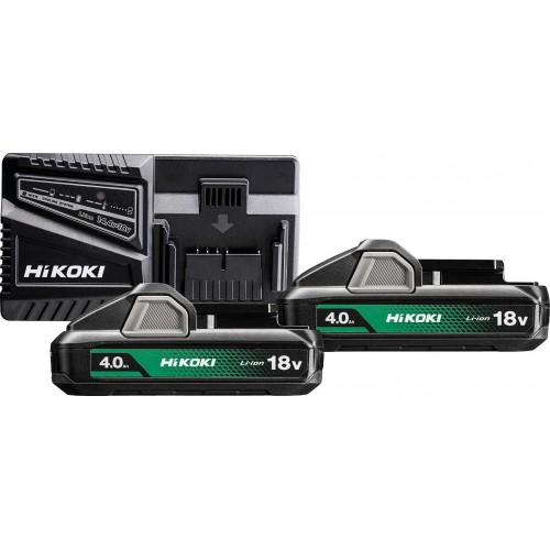 HiKOKI UC18YFSLWEZ Súprava akumulátorov a nabíjačky (18V/2x 4,0Ah)