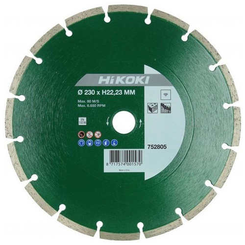 HiKOKI 752805 Diamantový segmentový kotúč 230x22,2x7mm