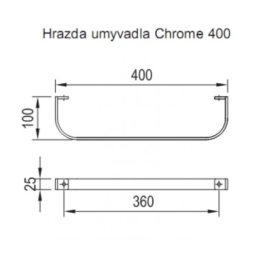 RAVAK Hrazda umývadielka Chrome B14000000A