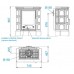 ABX Iberia K, kachľová pec na drevo s kombi vložkou (liatina / plech), kachľ. sokel, bordó