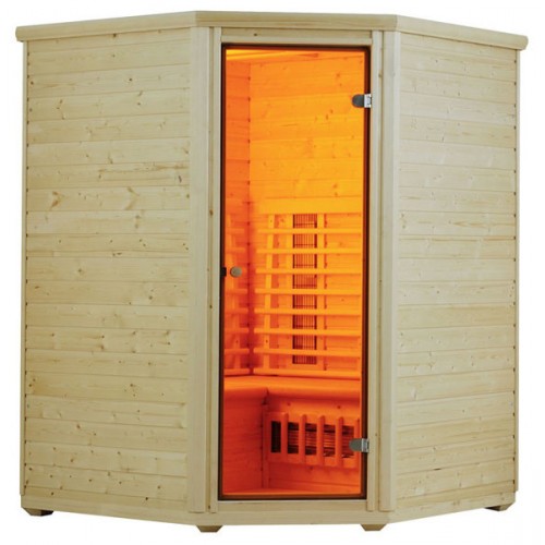 Infrasauna 1450x1450x1930mm prevedenie céder / céder, vstup rohom Infrasauna 1450x1450x1930mm prevedenie céder / céder, vstup rohom