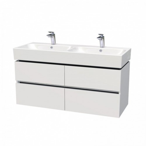 INTEDOOR STORM skrinka s dvojumývadlom 120x66 cm biela STORM 120D 4Z 01