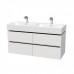 INTEDOOR STORM skrinka s dvojumývadlom 120x66 cm biela STORM 120D 4Z 01
