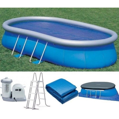 INTEX OVAL FRAME POOL 6,10 x 3,66 x 1,22 m s kartušovou filtráciou 26194