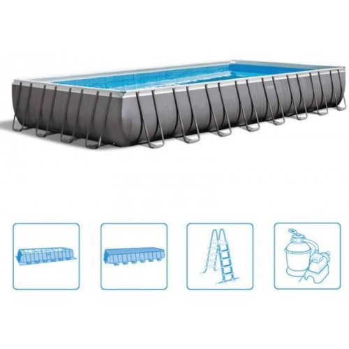 INTEX ULTRA FRAME RECTANGULAR POOL 9,75 x 4,88 x 1,32 m ( set ) 26376NP